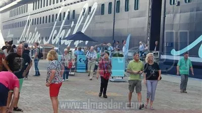 صور: وصول 2331 سائحا لميناء الإسكندرية بالباخرة 