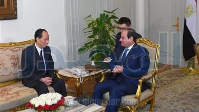السيسى يبحث مع مسئول صيني سبل تعزيز التعاون بين مصر والصين