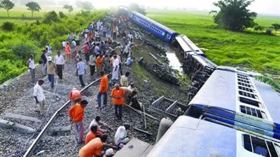 ارتفاع حصيلة ضحايا حادث قطار الهند إلى 145 قتيلا