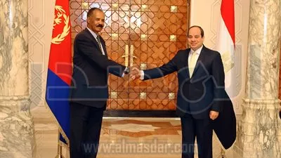 السيسي يستقبل رئيس إريتريا (صور)