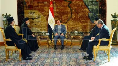 الرئيس يلتقي بطريرك أنطاكية وسائر المشرق ويؤكد حرص مصر على إعلاء قيم المحبة