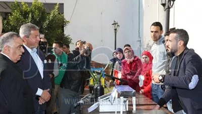 بالصور.. وزير الشباب ومحافظ بورسعيد يفتتحان الملعب الخماسي المطور