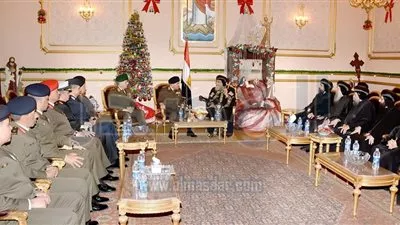 بالصور.. وزير الدفاع وقادة القوات المسلحة يهنئون الأقباط بعيد الميلاد