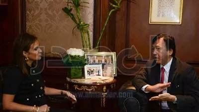 سحر نصر تبحث مع سفير اليابان الانتهاء من مشروع المتحف الكبير