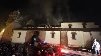 حريق هائل يُدمر كنيسة 