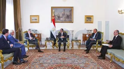 السيسى يبحث مع  وفد 