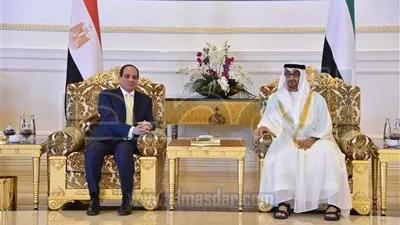 السيسي يعقد جلسة مباحثات مع ولي عهد أبوظبي لبحث تعزيز التعاون الثنائي