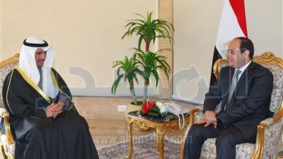 الرئيس السيسي يبحث مع رئيس مجلس الأمة الكويتي سبل تعزيز التعاون