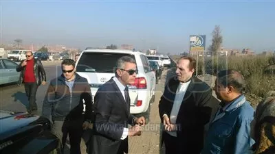 بالصور.. وزير النقل يتفقد الطريق الزراعي بطنطا وبكفر الشيخ