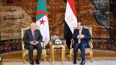 «السيسي» و«بن صالح» يبحثان تعزيز التعاون الثنائي بين مصر والجزائر