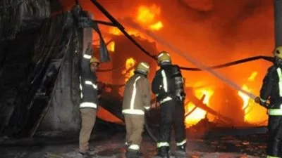 حريق هائل في فندق 