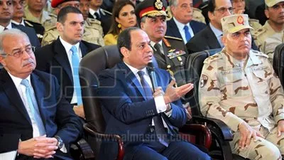 بدء تشغيل كوبري الشهيد أحمد إسماعيل بالمنيا عقب افتتاح الرئيس السيسي له