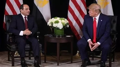 السيسي يبحث مع ترامب تطورات الأوضاع في ليبيا وملف سد النهضة 