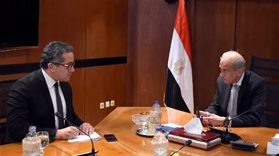 شريف إسماعيل يبحث مع وزير الآثار تداعيات حريق المتحف المصري الكبير