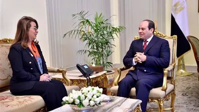 السيسى يلتقى غادة والى ويهنئها بمنصبها الأممى الجديد