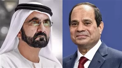 الرئيس السيسي يستقبل الشيخ محمد بن راشد آل مكتوم