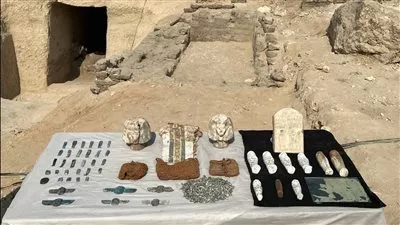 اكتشاف دفنات عائلية لأول مرة من عصر الانتقال الثاني بالأقصر