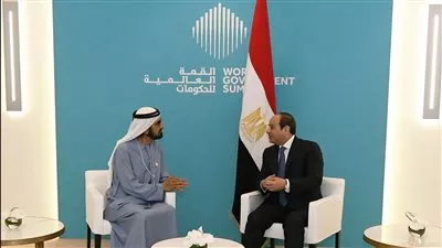 السيسي وبن راشد يؤكدان الاعتزاز بمتانة العلاقات الأخوية بين مصر والإمارات