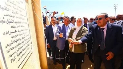 وزيرة التضامن تفتتح مشروع محطة تحلية قبر عمير بالشيخ زويد 