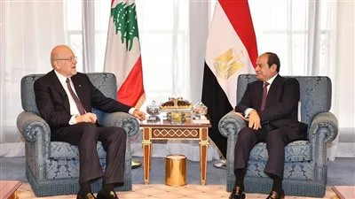 السيسى يبحث سبل تعزيز أطر التعاون الثنائي القائمة بين مصر ولبنان