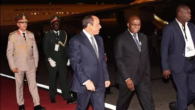 الرئيس السيسي يصل إلى العاصمة الأنجولية لواندا