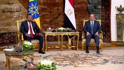 السيسي يعقد جلسة مباحثات ثنائية مع رئيس وزراء إثيوبيا
