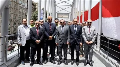 البنك الأهلي المصري يفتتح كوبري المشاة الجديد بمنطقة الدقي