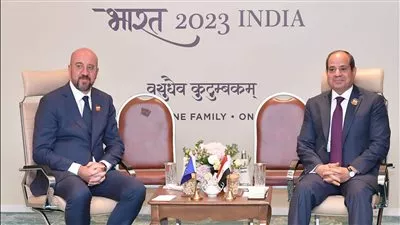  السيسي يلتقي رئيس المجلس الأوروبي على هامش قمة مجموعة العشرين