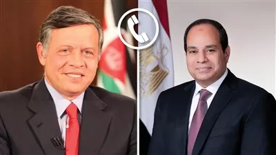 السيسي يبحث هاتفيا مع ملك الأردن جهود وقف التصعيد في غزة
