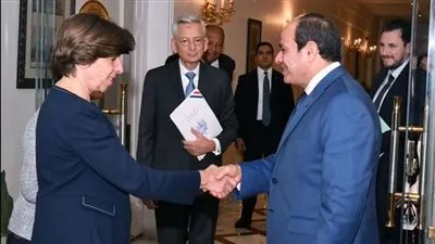 السيسي يبحث مع وزيرة خارجية فرنسا آخر مستجدات التصعيد العسكري بقطاع غزة