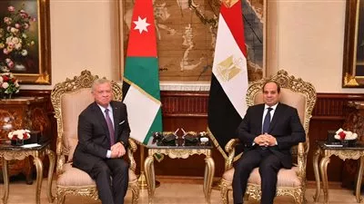 الرئيس السيسي وملك الأردن يؤكدان رفض التهجير القسري للفلسطينيين 