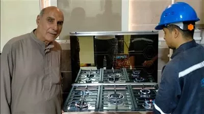 إطلاق خدمة الغاز الطبيعى بقريتي بحر البقر 4 وشهداء بحر البقر 2