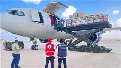 مطار العريش الدولي يستقبل 5 طائرات مساعدات لغزة