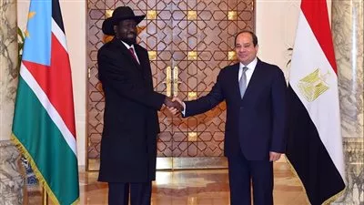 السيسي يستقبل رئيس جنوب السودان بقصر الاتحادية