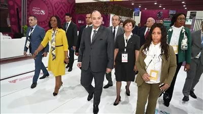 وزير التجارة والصناعة يتفقد أجنحة المعرض الأفريقي للتجارة البينية