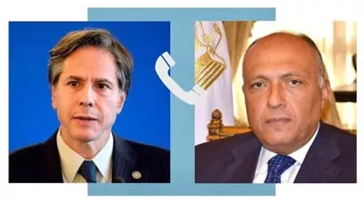 وزير الخارجية يبحث مع نظيره الأمريكي موقف تنفيذ الهدنة في غزة