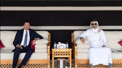 وزير الشباب والرياضة يبحث مع نظيره القطري تعزيز التعاون المشترك