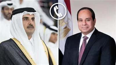 الرئيس السيسي وأمير قطر يؤكدان الحرص على تعزيز التعاون المشترك بمختلف المجالات