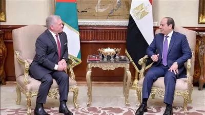 الرئيس السيسي والعاهل الأردني يؤكدان رفضهما التام لجميع محاولات تصفية القضية الفلسطينية