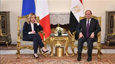 السيسي يبحث مع رئيسة الوزراء الإيطالية تعزيز التعاون المشترك بمختلف المجالات 