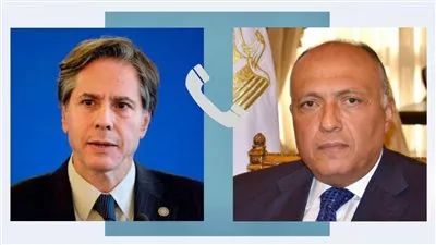 وزير الخارجية يبحث مع نظيره الأمريكي جهود وقف إطلاق النار في غزة