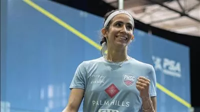 نوران جوهر لاعبة نادي بالم هيلز تتوج ببطولة العظماء الثمانية للإسكواش 