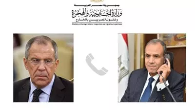 وزير الخارجية يبحث مع نظيره الروسي جهود خفض التصعيد في المنطقة