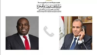 وزير الخارجية يستعرض مع نظيره البريطاني تطورات الحرب في قطاع غزة