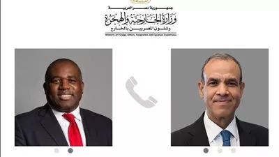 وزير الخارجية يبحث مع نظيره البريطاني جهود وقف الحرب في لبنان 