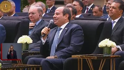 الرئيس السيسي يشهد افتتاح 20 مشروعاً بقطاع النقل في مصر