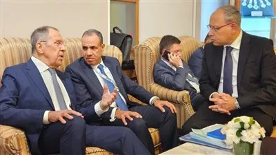 وزير الخارجية يلتقي مع نظيره الروسي على هامش قمة مجموعة بريكس