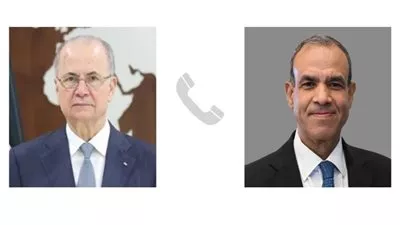 وزير الخارجية يبحث مع  نظيره الفلسطيني تطورات العدوان الإسرائيلي على قطاع غزة