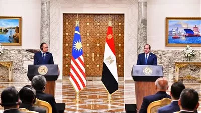 مصر وماليزيا تتوافقان على تطوير العلاقات الثنائية إلى مستوى الشراكة الاستراتيجية الشاملة
