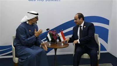 الرئيس السيسي يلتقي ولي عهد أبوظبي على هامش قمة مجموعة العشرين